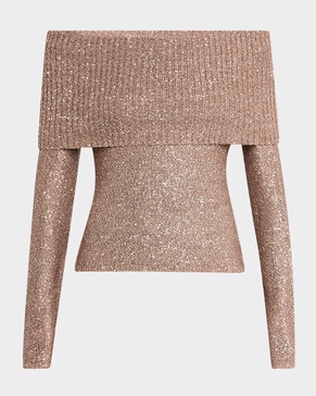 Evelyn Sparkly Off-The-Shoulder Top