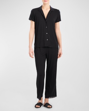 Feathers Essentials Lace-Trim Jersey Pajama Set