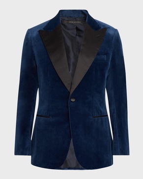 Men's Virgilio Velvet Peak-Lapel Sport Coat