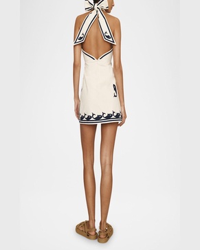 Marine Halter Mini Dress