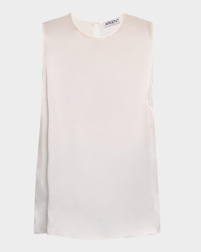 Sleeveless Silk Charmeuse Tank