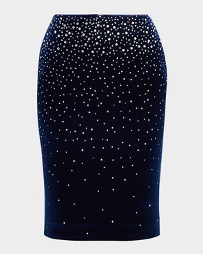 Midi Skirt in Crystal Velvet