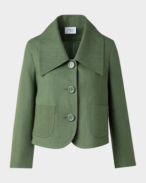  Fitted Washed Raw Linen Jacket