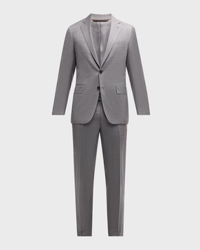Men's Super 130s Wool Heathered Suit