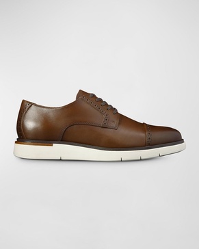 Men's Caleb Leather Cap-Toe Sneakers