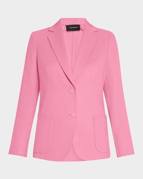 Saigon Single-Breasted Linen-Silk Jacket