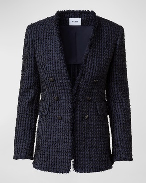  Chunky Tweed Fringe Jacket