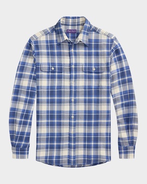 Men's Plaid Twill Sport Shirt