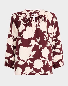 Tule Floral-Print Organic Cotton Top