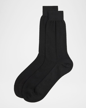 Men's Sea Island Cotton Jacquard Crew Socks