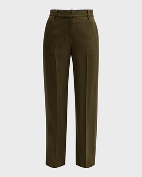 Soho High-Rise Twill Trousers
