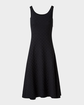 Trapezoid Jacquard Sleeveless Dress