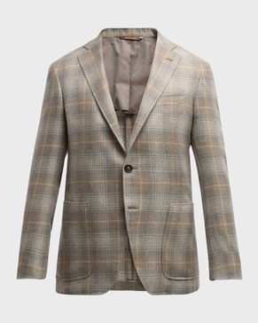 Men's Cashmere Plaid Sport Coat