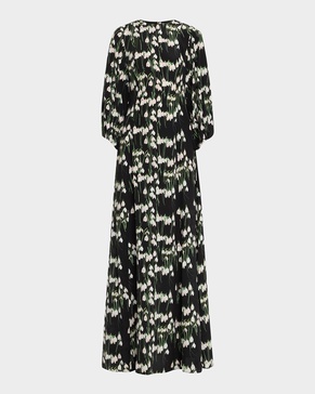 Roxette Long Floral Silk Dress