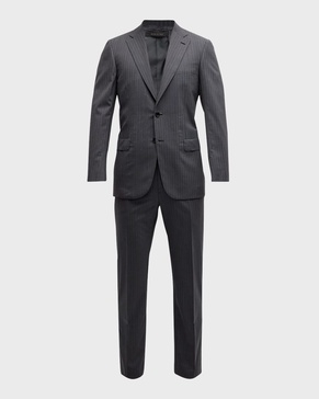 Men's Tonal Striped Wool Suit