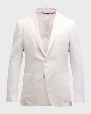 Men's Textured Silk Blazer