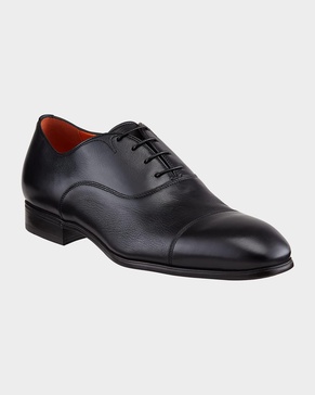 Men's Salem Leather Lace-Up Loafers, Black