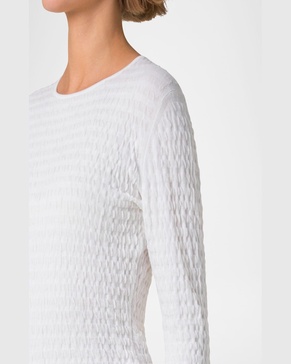 Textured Knit Crewneck Sweater