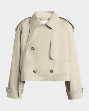 Light Cotton Short Trench Coat