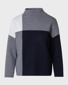 Merino Wool XL Gingham Knit Sweater