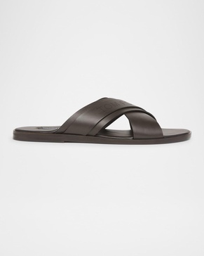 Men's Preston Smooth Leather Slide Sandals