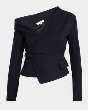 Skyla Asymmetric Long-Sleeve Top