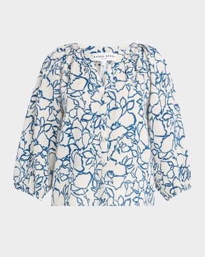 Mitte Floral-Print Linen Top