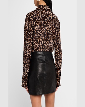 Bridget Leopard Georgette Blouse