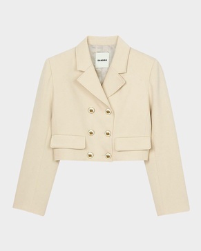 Alessandrie Double-Breasted Cropped Blazer