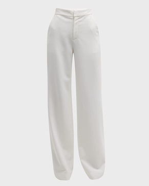 Chelsea Mid-Rise Wide Straight Trousers