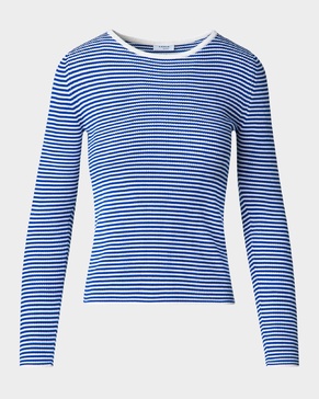 Sailor Striped Rib Knit Crewneck Sweater