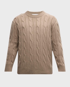 Men's Cashmere Cable-Knit Sweater