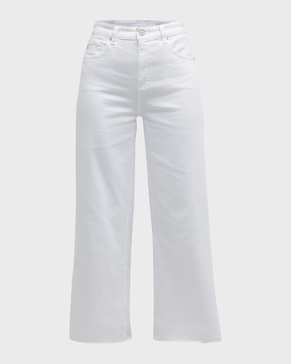 Saige High Rise Wide-Leg Crop Jeans 