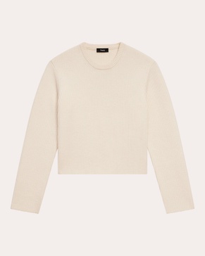 Boxy Felted Wool-Cashmere Pullover Sweater