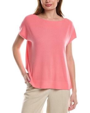 Lafayette 148 New York Loose Knit Textured Stitch Cashmere Pullover