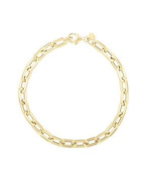 14K Italian Gold Flat Paperclip Link Bracelet