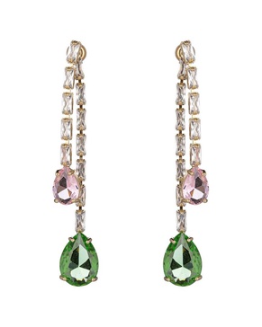 Eye Candy LA CZ Liana Fringe Dangle Earrings
