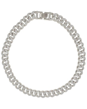 ADORNIA CZ Flat Curb Chain Necklace