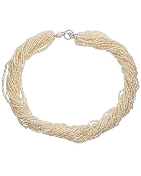 BELPEARL Silver 2-3mm Freshwater Pearl Necklace