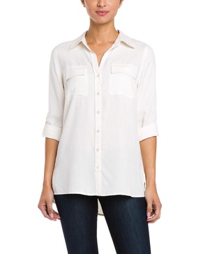 go>silk Silk Button Down Blouse