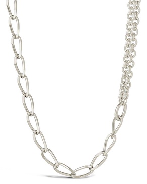 Sterling Forever Rhodium Plated Milan Layered Chain Necklace