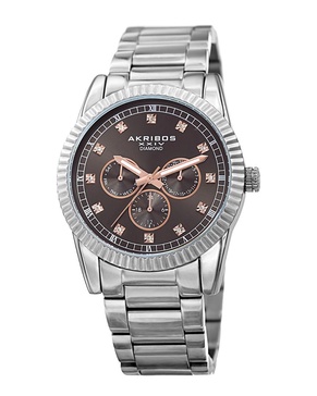 Akribos XXIV Men's Alloy Diamond Watch