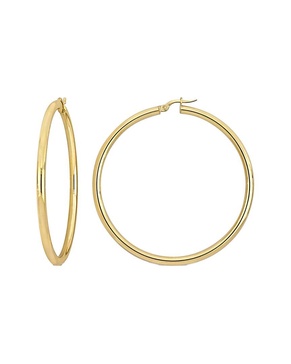 14K Italian Gold Hoops