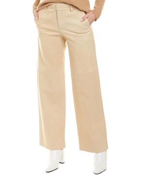 Vince Wide Leg Nubuck Leather Pant