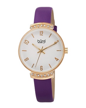 Burgi Women's Genuine Leather Smooth Watch