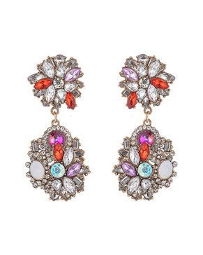 Eye Candy LA Art Gala Crystal Rainbow Drop Earrings