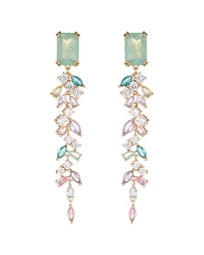Eye Candy LA CZ Lina Linear Drop Earrings