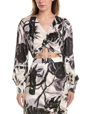 AllSaints Carla Silk-Blend Top