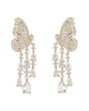 Eye Candy LA CZ Painted Lady Dangle Earrings