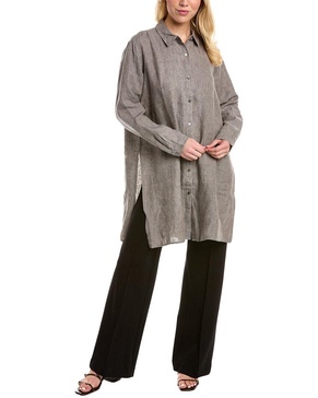 EILEEN FISHER High Slit Linen Shirt
